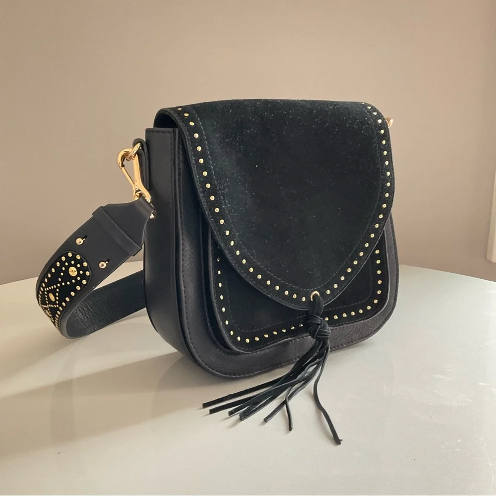 Vince Camuto Artera Saddle Leather/Suede Shoulder Bag. Like new. - Picture 10 of 13